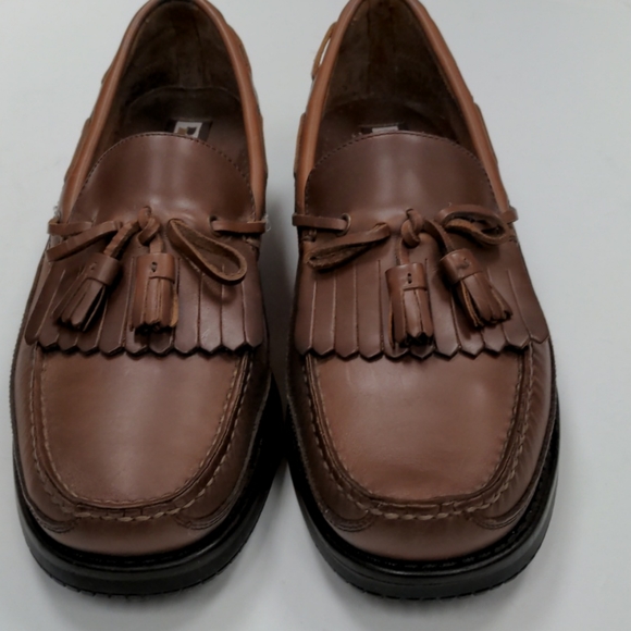 Brown Shoe Shoes Brown Leather Mens Tassle Loafers Size 3 Poshmark